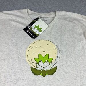 Pokemon Center T Shirt Mens 2XL Beige Eldegoss Character Logo Anime NWT